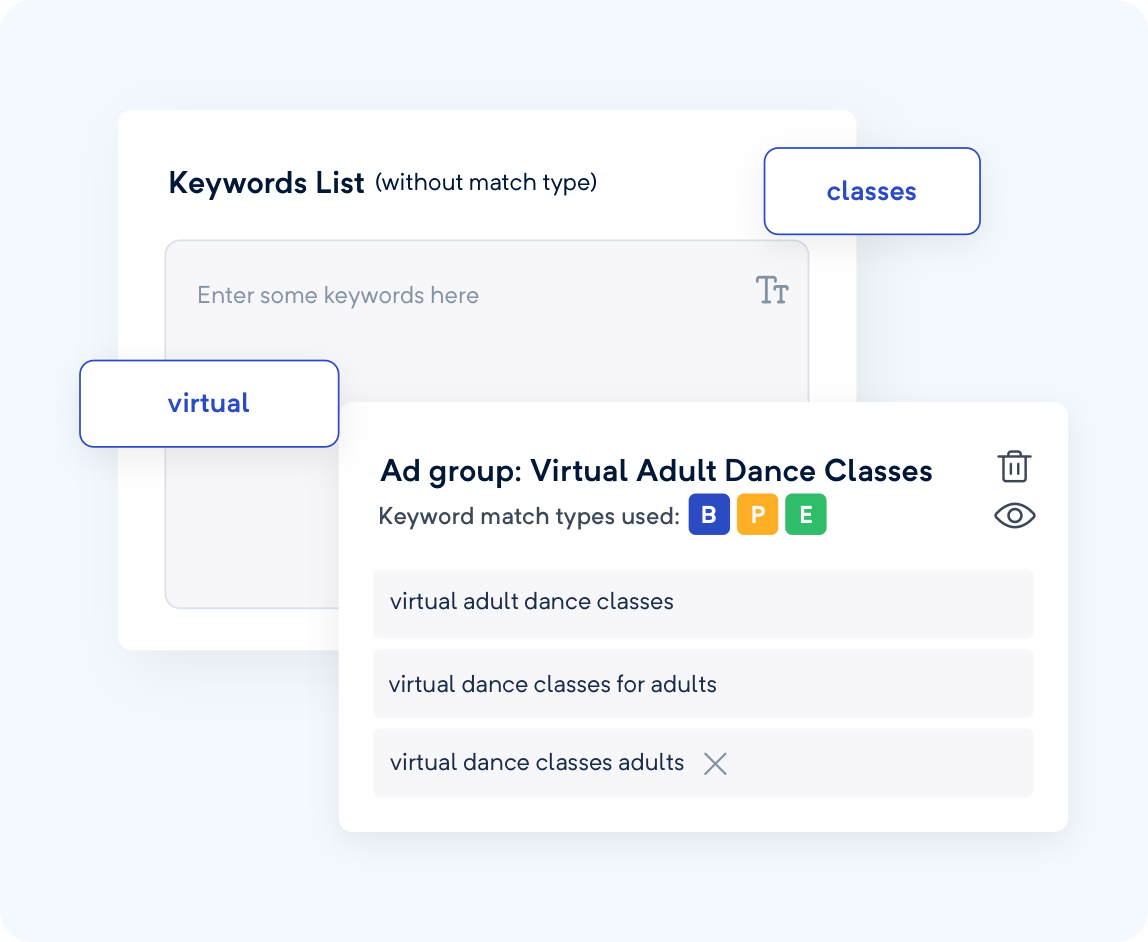 Automate keyword grouping