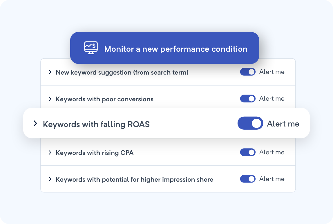 Define your own alerts