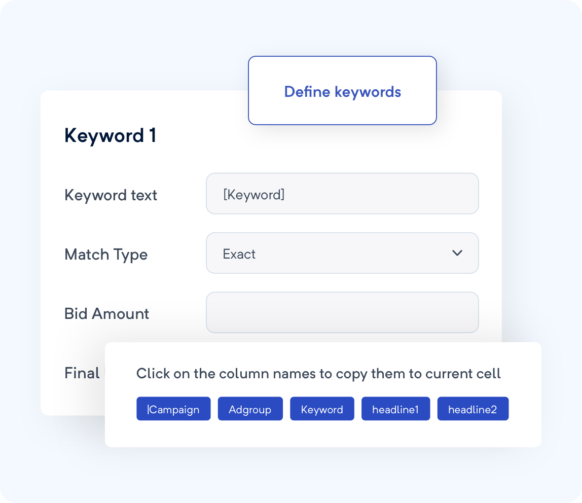 Make changes in bulk